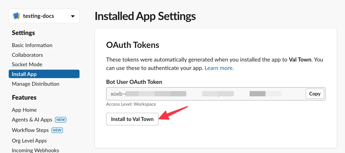 Install app
